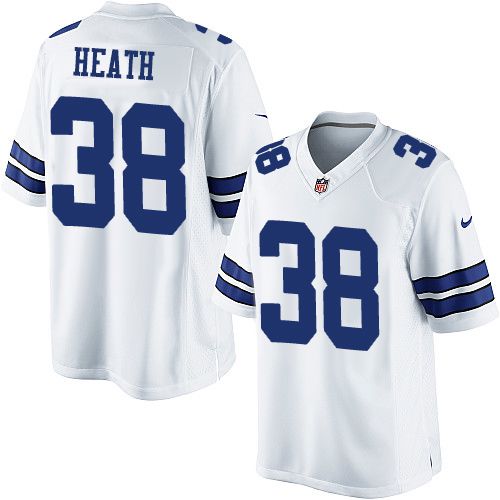 Men's Limited Jeff Heath Nike Jersey White Road - #38 NFL Dallas Cowboys
